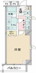 スカイコート茗荷谷壱番館 1Kの間取図画像