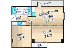 ロイヤルスプリングス 2LDKの間取図画像