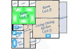 間取図画像 2LDK