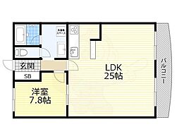 アパルトマン北千里 6階/-