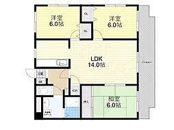 フィールズ箕面 3LDKの間取図画像