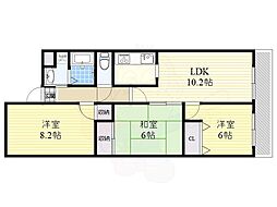 レスカーラ緑地公園 4階/-