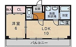 グランピーノ桃山台 1LDKの間取図画像