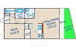 たまきB棟 1階/-