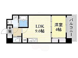 レジディア千里藤白台 1LDKの間取図画像