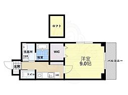 ガーネット・パレス 1Kの間取図画像