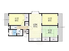 フォルク北千里N棟 404 ｜ 大阪府箕面市小野原東５丁目7番（賃貸マンション3LDK・4階・66.34㎡） その2