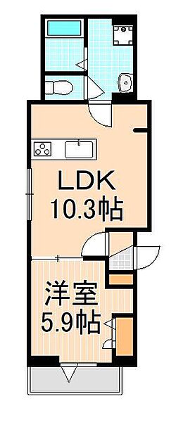 グラナーデ千住緑町 303｜東京都足立区千住緑町3丁目(賃貸アパート1LDK・3階・37.45㎡)の写真 その2