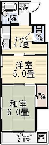 第十アサヒハイツ 105｜東京都足立区扇2丁目(賃貸マンション2K・1階・34.02㎡)の写真 その2