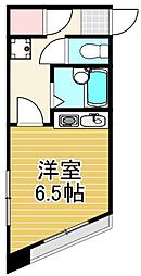 サラデカサ ワンルームの間取図画像