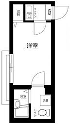 APT西新井 204 2階1Kの間取り