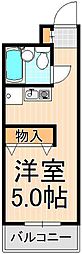 ヴィラハヤシ2 1Kの間取図画像
