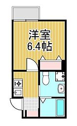 MQuarto青井 1Kの間取図画像