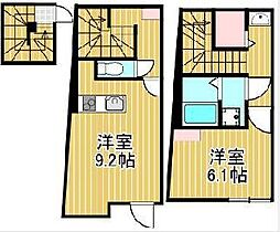Reberty竹ノ塚 1LDKの間取図画像