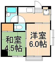 向後ハイツ 2Kの間取図画像