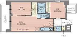 プレジオ北綾瀬ASIAN 2LDKの間取図画像