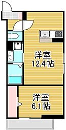 セレスティア南花畑IV 1LDKの間取図画像