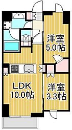 クレストコート北千住レジデンス 2LDKの間取図画像