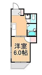 第三泉コーポ 1Kの間取図画像