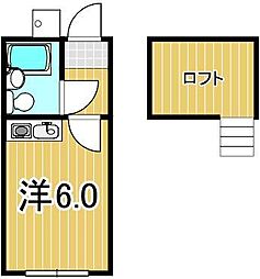 サンエール赤羽 ワンルームの間取図画像