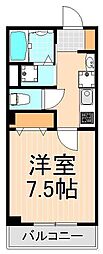 フラット梅島 1Kの間取図画像