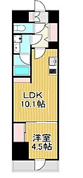 ミライズ北千住レジデンス 1LDKの間取図画像