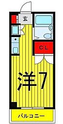 ホワイトシティ ワンルームの間取図画像