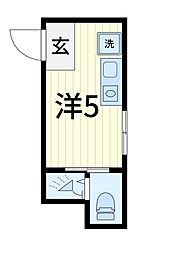 TOKYOβ竹ノ塚10 ワンルームの間取図画像