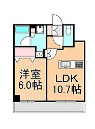 メインステージ北千住7 1LDKの間取図画像