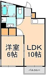 キャヴァンイワタ 1LDKの間取図画像