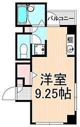 アダージョ ワンルームの間取図画像