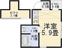 イル北千住 ワンルームの間取図画像