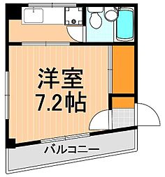 中居町コーポ 1Kの間取図画像