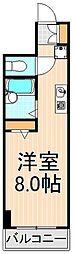 パークヒル舎人 ワンルームの間取図画像