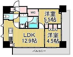 ザ・パークハビオ北千住 2LDKの間取図画像