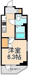 REGALIZ北千住 1Kの間取図画像