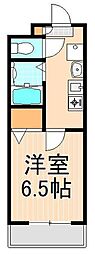 ヘーベルメゾン尚 1Kの間取図画像
