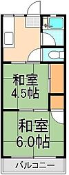 コーポジュン 2Kの間取図画像