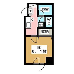 ソル・レヴェンテ 10階1Kの間取り