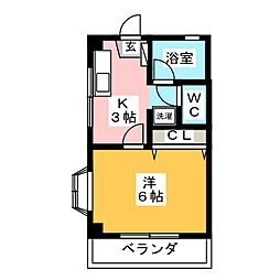 間取図画像 1K