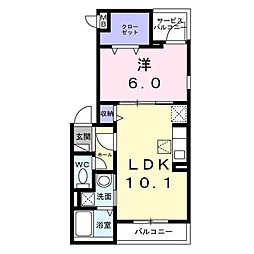 カサ・ベル 1LDKの間取図画像