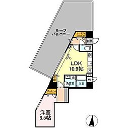 GRANDSOLEIL 1LDKの間取図画像