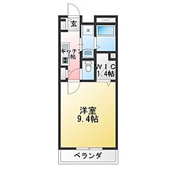 モアドマーニ 1Kの間取図画像