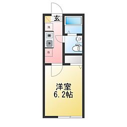 Plus Blanc Tsudayama 1Kの間取図画像