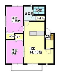 間取図画像 2LDK