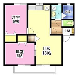 ベリー・オーライC 2LDKの間取図画像