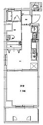 うてんて 1DKの間取図画像