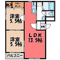 サンパティーク  ｜ 栃木県下都賀郡壬生町大字安塚（賃貸マンション2LDK・3階・57.30㎡） その2