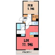 Ｍeteor IV  ｜ 栃木県宇都宮市簗瀬3丁目（賃貸アパート1LDK・3階・40.05㎡） その2