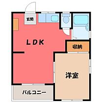 INAビル  ｜ 栃木県鹿沼市緑町2丁目（賃貸マンション1LDK・3階・35.95㎡） その1